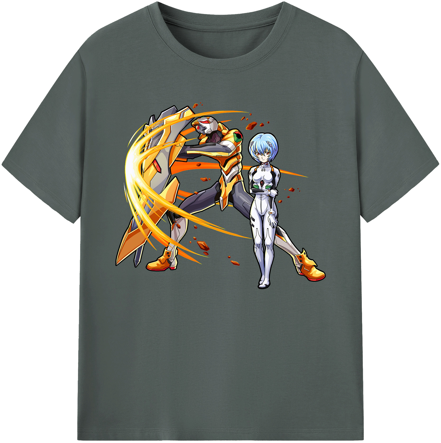 （画像用） EVA 新世紀エヴァンゲリオン 綿100％ メンズ半袖Tシャツ｜肌触りやわらか＆通気性